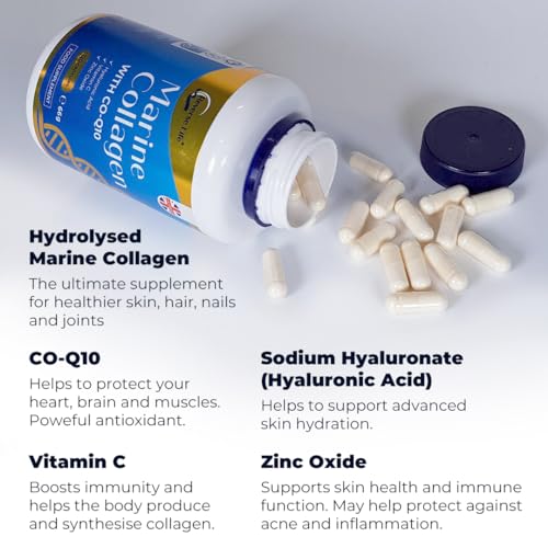 Reverse Life Marine Collagen Capsules 1200mg – with Hyaluronic Acid & Vitamin C + Q10 Reverse Life