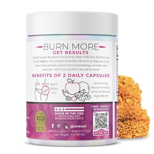 One Sol Fat Burner for Women, Natural Metabolism Booster, Burn More Calories One Sol