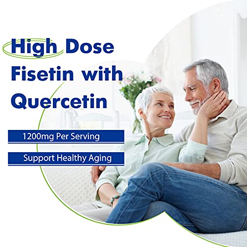 Sharoaid Liposomal Fisetin with Quercetin Supplements 1200 mg per Serving,High Absorpti Sharoaid