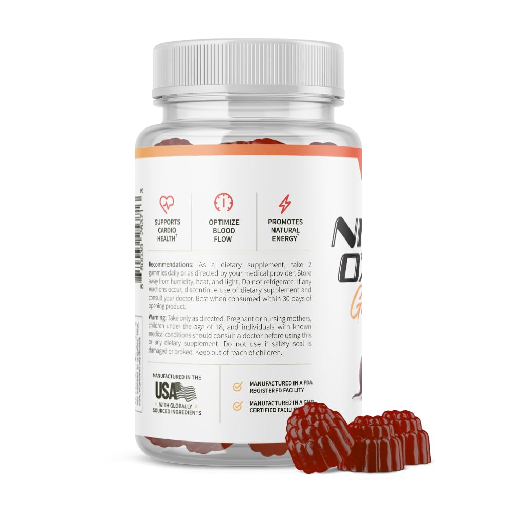 Snap Supplements Nitric Oxide Beet Root Gummies - Support Healthy Blood Circulation Snap Supplements