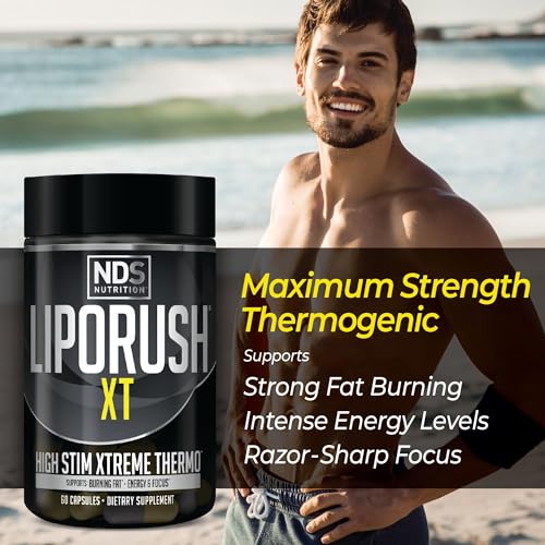 LIPORUSH NDS Nutrition XT - Super Concentrated Thermogenic with L-Carnitine & Teacrine LIPORUSH
