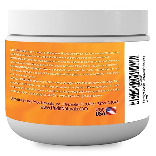 Electrolyte Powder - Refreshing Workout Recovery Electrolytes, Sugar Free, Gluten Free Pride Naturals, Inc