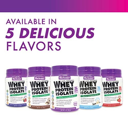 Bluebonnet Nutrition Whey Protein Isolate Powder, 14 Serving, Vanilla, 1 lb Bluebonnet
