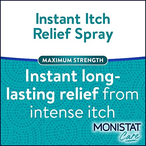 Monistat Instant Itch Relief Spray for Women, Maximum Strength Feminine Itch Care, 2 oz Monistat