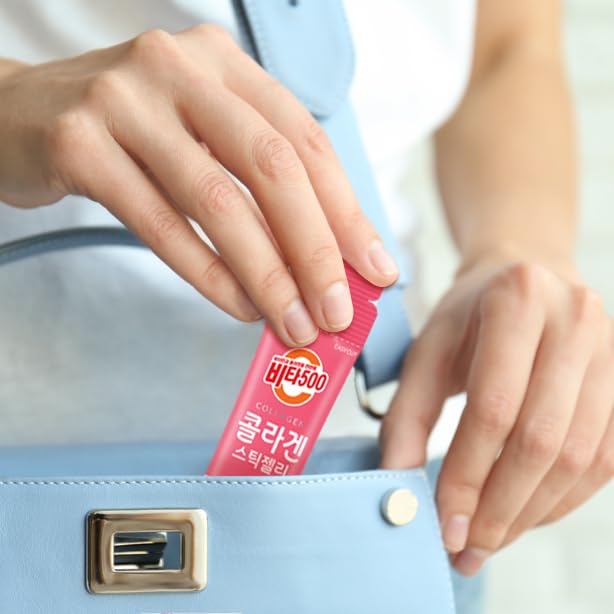 KWANGDONG Vita500 Mango Collagen Peptides Stick Jelly, with Vitamin C, to Support Skin KWANGDONG