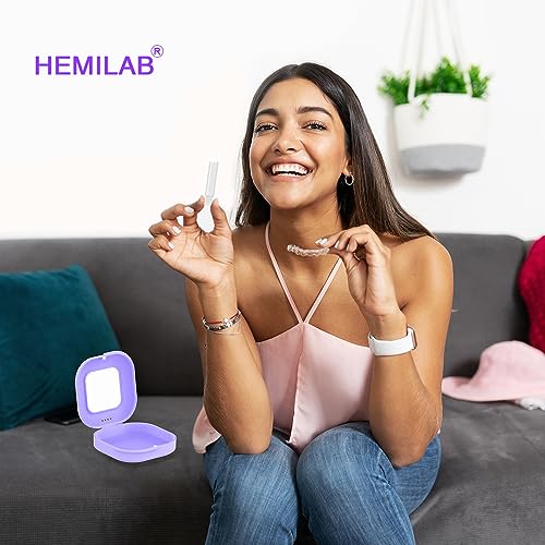HEMILAB® Retainer Case, Slim Aligner Case with Vent Holes, Compatible with Invisalign HEMILAB