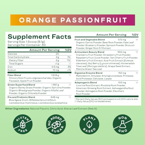 Bloom Nutrition Greens and Superfoods Powder for Digestive Health, Greens Powder Bloom Nutrition