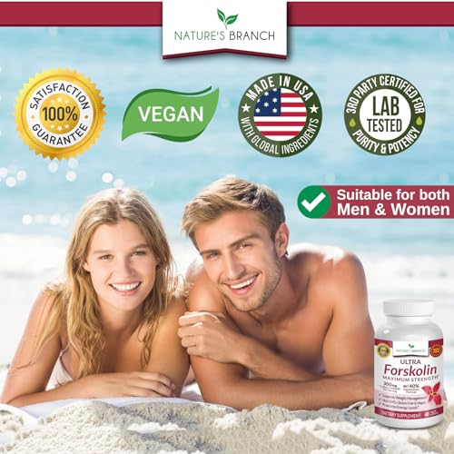Premium 100% Ultra Pure Forskolin for Weight Loss Max Strength w/ 40% Standardized Nature's Branch
