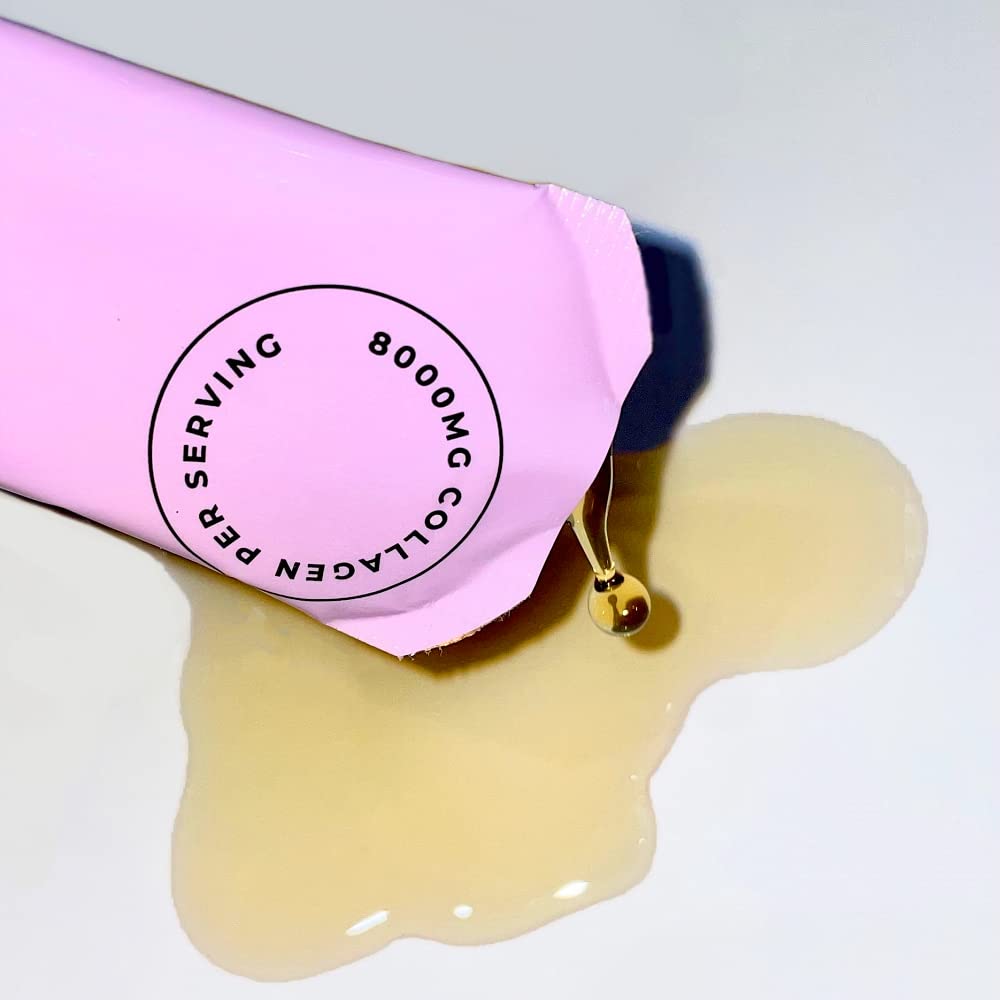 Marine Collagen Liquid 8000mg with Hyaluronic Acid, Keratin, & Vitamin C, 14 x 8000mg Hydrolysed Collagen Free Soul