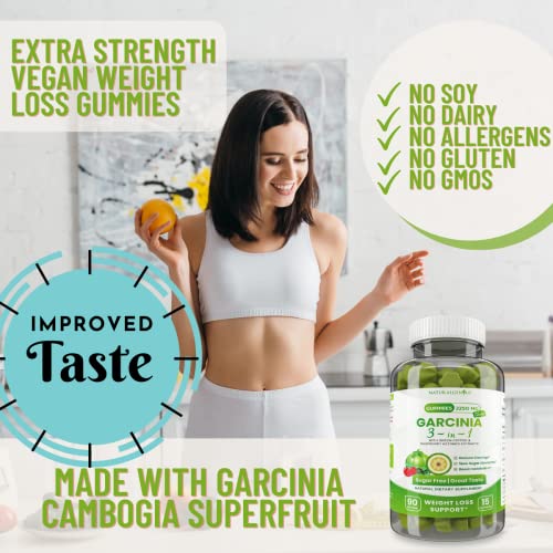 Fat Burning Gummies Pure Extract Garcinia Cambogia, Green Coffee, Raspberry Ketones NATURALGENIUS