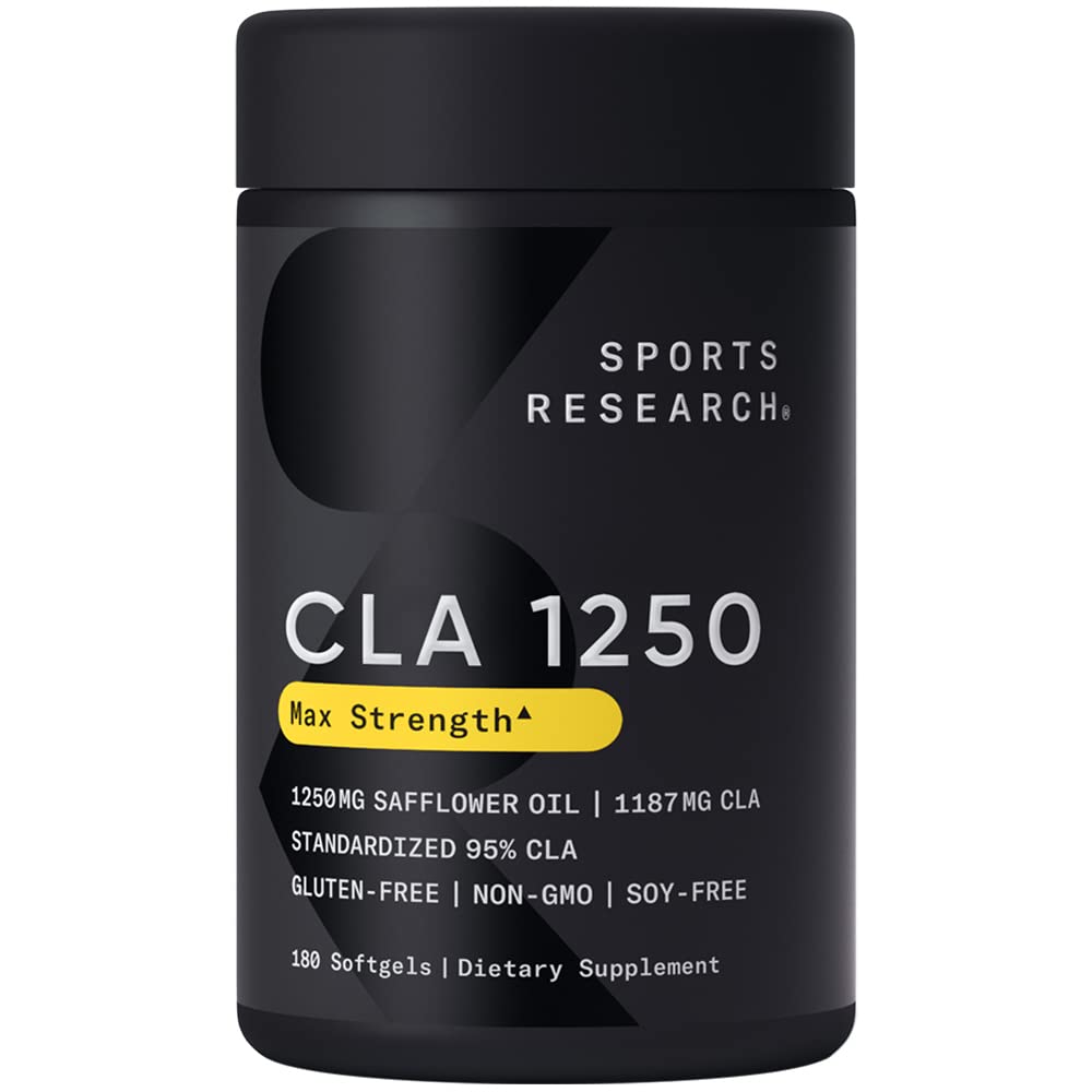 Sports Research CLA - 1250mg with Active Conjugated Linoleic Acid for Men and Women