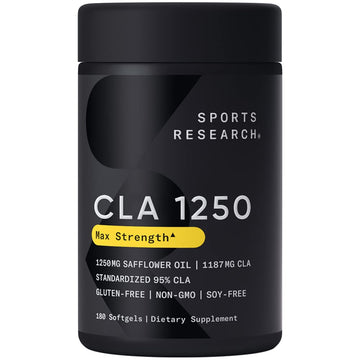 Sports Research CLA - 1250mg with Active Conjugated Linoleic Acid for Men and Women