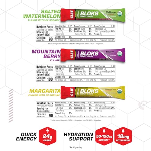 CLIF BLOKS - Energy Chews - Variety Pack - Non-GMO - Plant Based