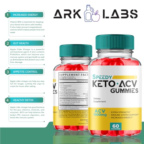 Speedy Keto ACV Gummies Advanced Weight Loss, Speedy Keto ACV Gummies 1000MG Ark Labs