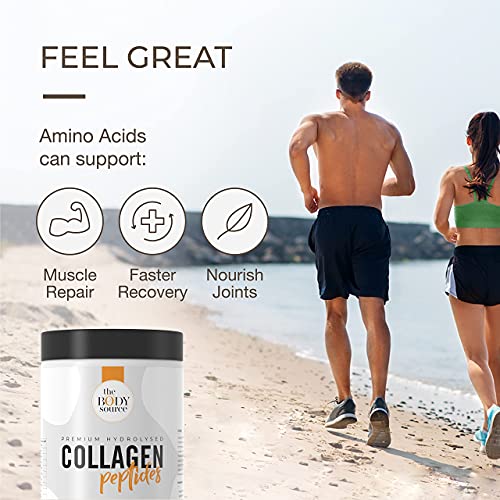 The Body Source Premium Hydrolysed Collagen Powder – 400g Unflavoured Bovine Collagen The Body Source