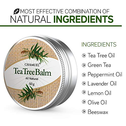 TEA TREE OIL BALM -100% All Natural | Great Cream for Soothing Irritations like Eczema Chamuel