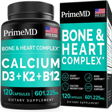 Calcium 600mg, Vitamin D3 K2 B12 Supplement - For Heart, Bone & Immune Support