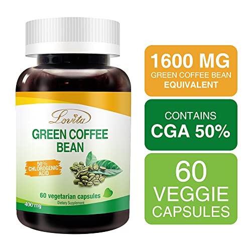 Lovita High-Potency Green Coffee Extract: 1600mg Equivalent, 50% Chlorogenic Acid Lovita
