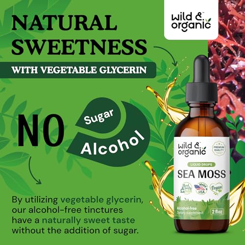 Sea Moss - Organic Sea Moss Liquid Drops - Irish Sea Moss Supplement - Seamoss Wild & Organic