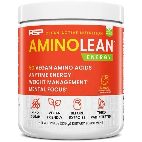 RSP Nutrition Mango Aminolean Amino Acid Supplement Powder, 8.29 OZ