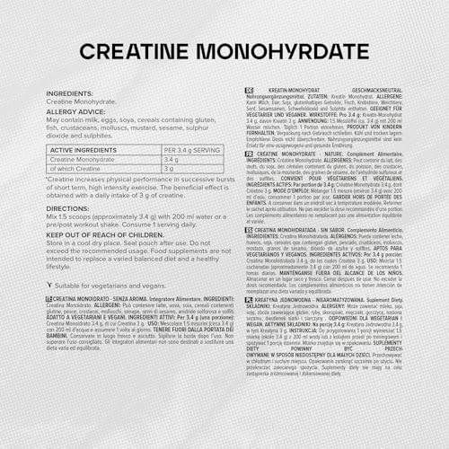 Bulk Creatine Monohydrate Powder, Unflavoured, 100 g Bulk