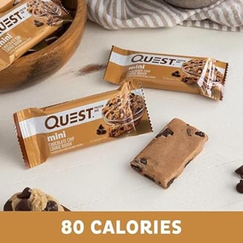 Quest Nutrition Mini Chocolate Chip Cookie Dough Protein Bars, High Protein, Low Carb Quest Nutrition
