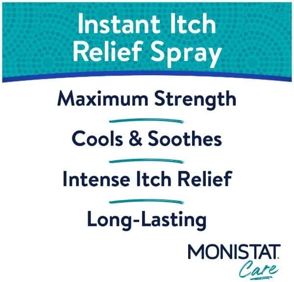 Monistat Instant Itch Relief Spray for Women, Maximum Strength Feminine Itch Care, 2 oz (Pack of 2) Monistat