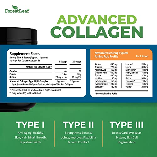 Collagen Peptides Powder Unflavored - Hydrolyzed Collagen Protein Powder
