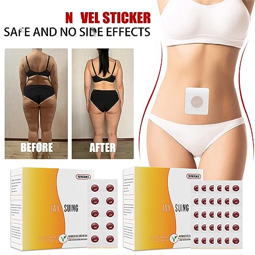 Rosarden 100Pcs Belly Patch, Toning Contouring Firming Patches, Navel Sticker, Sweatproof Patches Rosarden