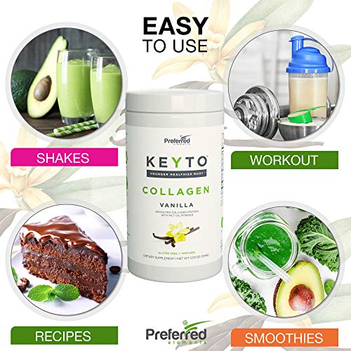 Keto Collagen Protein Powder with MCT Oil – Keto and Paleo Friendly Grass Fed Preferred Elements