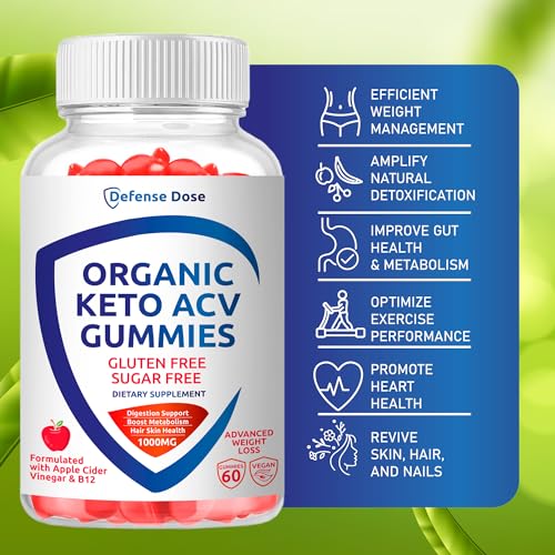 Organic Keto ACV Gummy Advanced Weight Loss - Gluten & Sugar Free Pro Active Rapid Belly Defense Dose
