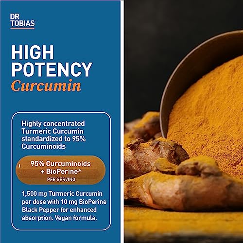 Dr. Tobias Turmeric Curcumin Supplement with BioPerine & Black Pepper, Extra Strength Dr. Tobias