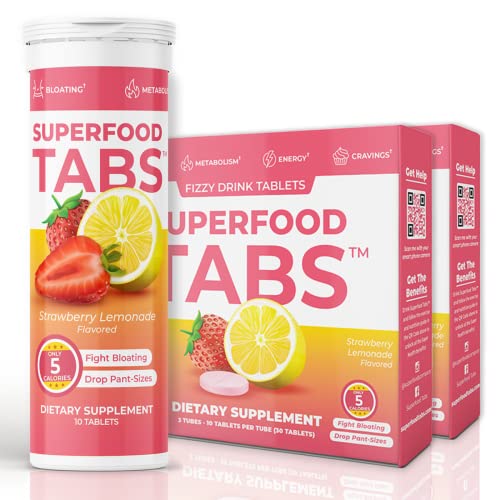 Superfood Tabs Detox Cleanse Drink - Fizzy Nutrition Supplement for Women and Men 