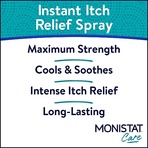 Monistat Instant Itch Relief Spray for Women, Maximum Strength Feminine Itch Care, 2 oz Monistat