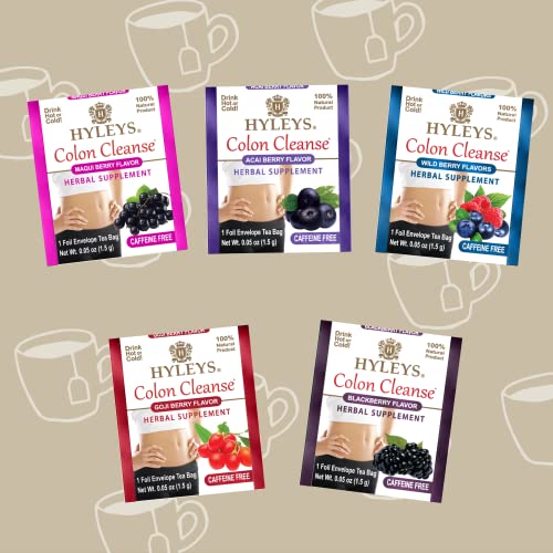 Hyleys Colon Cleanse Tea Assorted Flavors - 42 Tea Bags (12 Pack - 504 Tea Bags Total) HYLEYS