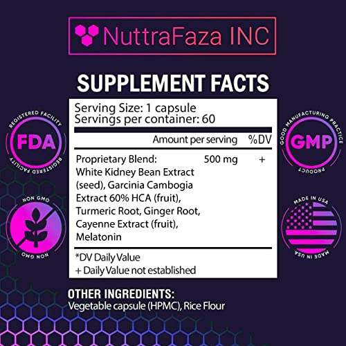 NuttraFaza INC (2 Pack) Night Time Weight Loss Pills for Women Belly Fat Burner NuttraFaza INC