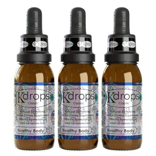 KDROPS CLASSIC - Powerful Fat Burner, Liquid Drops - 3 Month Treatment (Pack of 3)