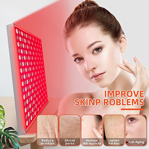 TherapSky Red Light Therapy Device 45W LED Red Infrared Light Therapy Lamp w/Remote Control and Timer therapsky