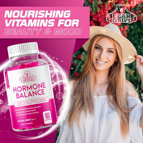 Hormone Balance for Women - PMS Relief Gummies and Bloating Relief for Women Bear Grips