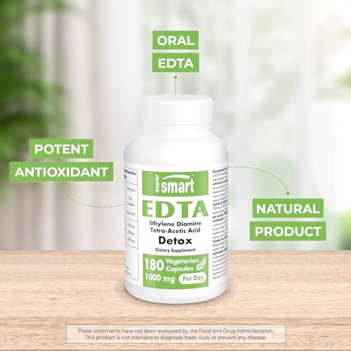 Supersmart - EDTA 1000mg per Day - Calcium Disodium EDTA Supplement | Non-GMO Supersmart