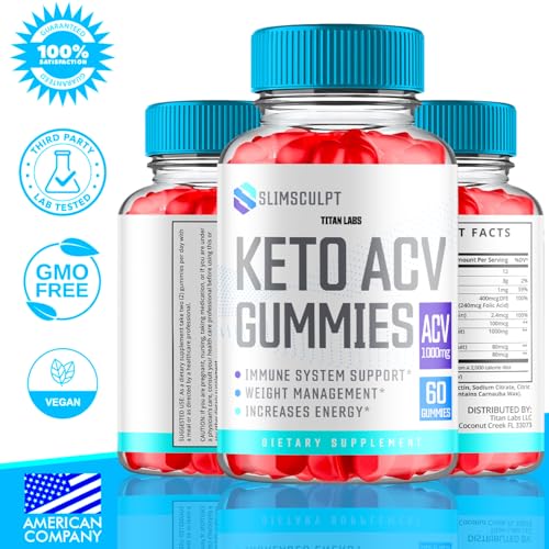Slimsculpt Keto ACV Gummies, Slim Sculpt Keto ACV Gummies Advanced Weight Loss 1000MG Titan Labs