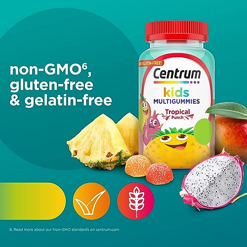 Centrum Kids Multivitamin Gummies, Tropical Punch Flavor Made With Natural Flavors Centrum