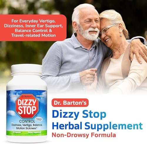 Dizzy Stop Dr. Barton’s All-Natural Vertigo Comfort, Inner Ear Balance Supp Dizzy Stop
