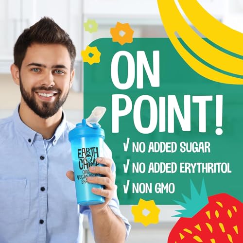 EarthChimp Organic Vegan Protein Powder - with Probiotics - Non GMO, Dairy Free EarthChimp
