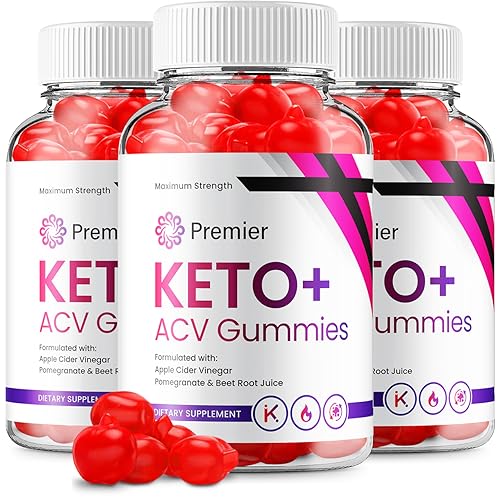 Rillvo (3 Pack) Premier Keto ACV Gummies - Official - Keto Premiere ACV Advanced Formula
