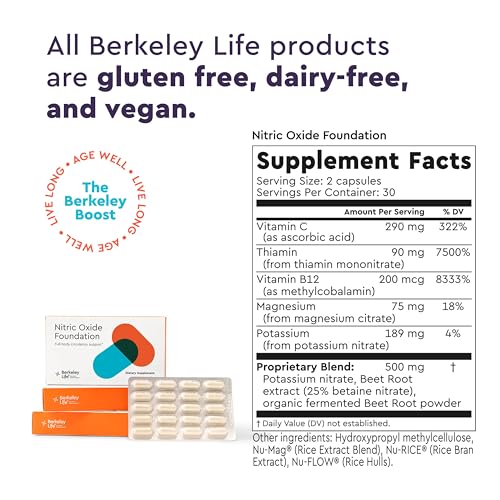 Berkeley Life Professional - Nitric Oxide Booster & Support Supplement with Organic Beetroot Berkeley Life
