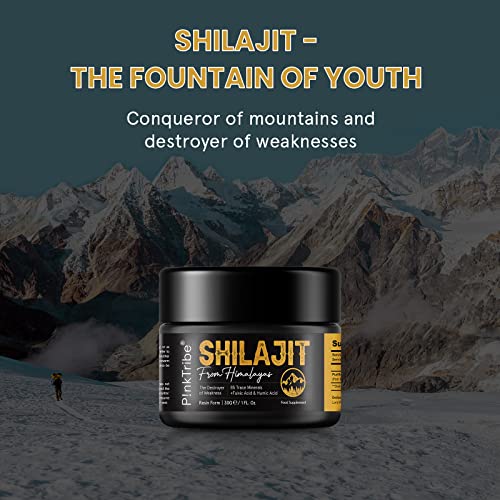 Shilajit Resin, Original Himalayan Shilajit 30g - Gold Grade 100% Pure, Rich in Fulvic P!nkTribe
