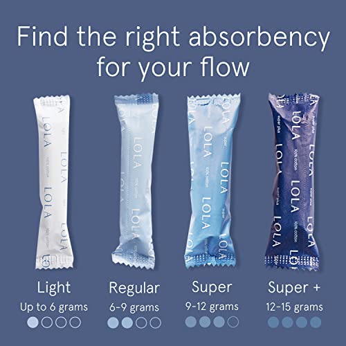 LOLA Organic Cotton Tampons, 60 Count - Tampons Regular, Period Feminine Hygiene Products LOLA
