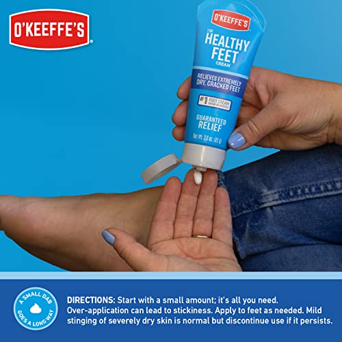 O'Keeffe's for Healthy Feet Foot Cream, Guaranteed Relief for Extremely Dry, Cracked Feet O'Keeffe's