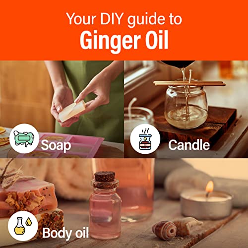 H’ana Pure Ginger Oil for Belly Fat & Pain - 100% Natural Therapeutic Grade Ginger Essentia H'ana